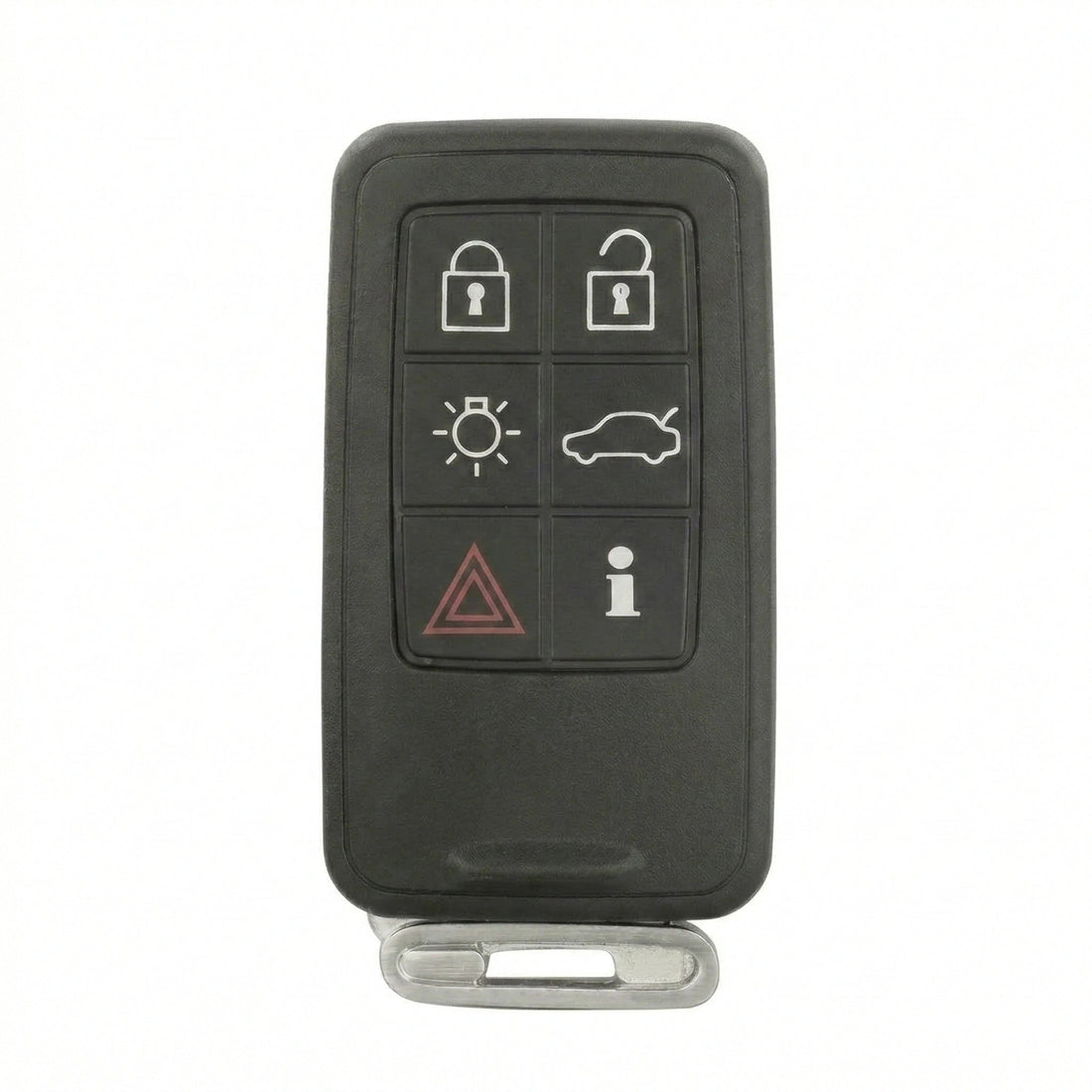 Volvo Hand - Stitched Alcantara Key Fob Cover - Rectangular 6 - Button Block - White