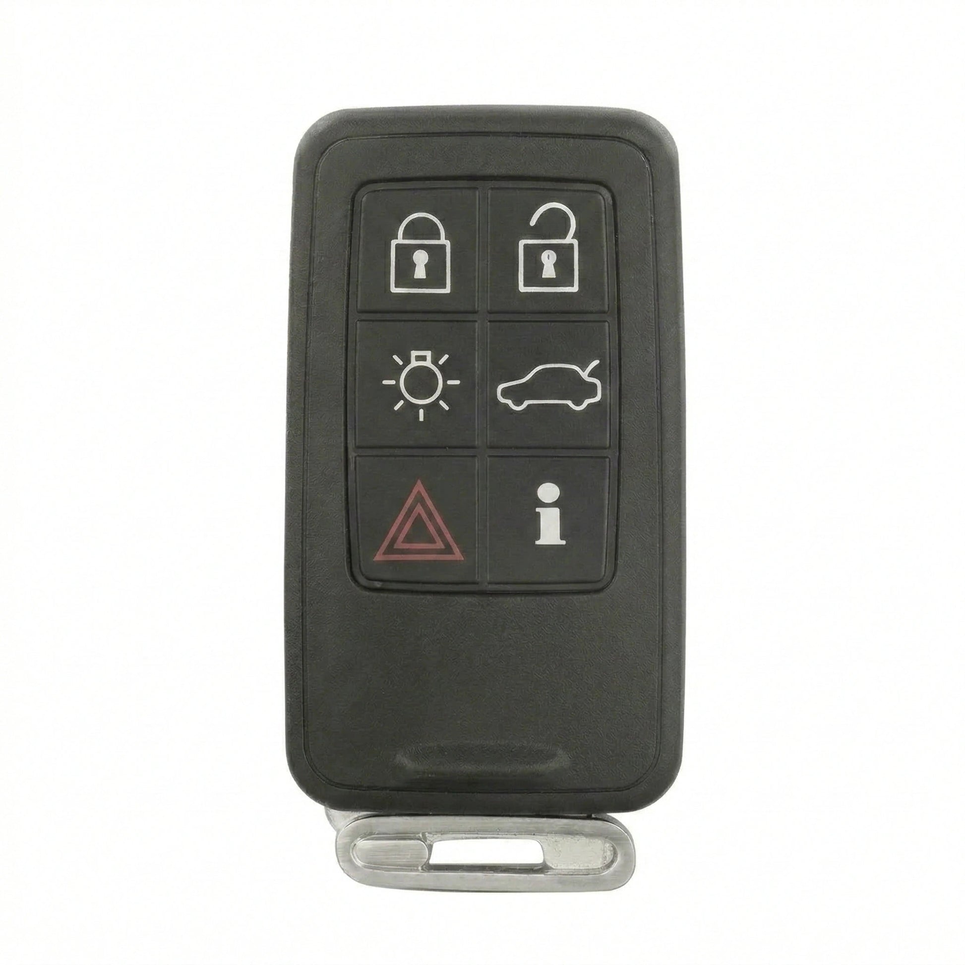Volvo Hand - Stitched Alcantara Key Fob Cover - Rectangular 6 - Button Block - White
