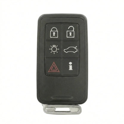 Volvo Hand - Stitched Alcantara Key Fob Cover - Rectangular 6 - Button Block - White