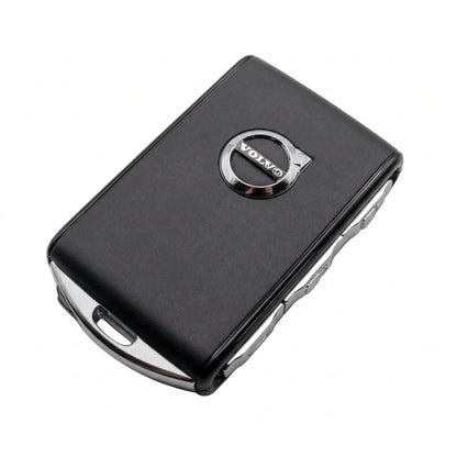 Volvo Hand - Stitched Alcantara Key Fob Cover – Side - Button Series - White