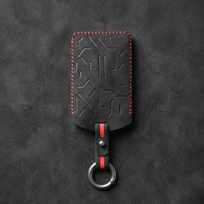 Zeekr Hand-Stitched Alcantara Key Fob Cover – Card Key - Dark Charcoal