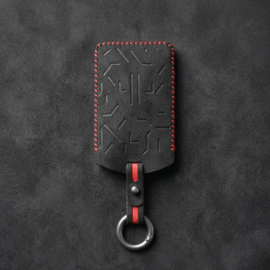 Zeekr Hand-Stitched Alcantara Key Fob Cover – Card Key - Dark Charcoal